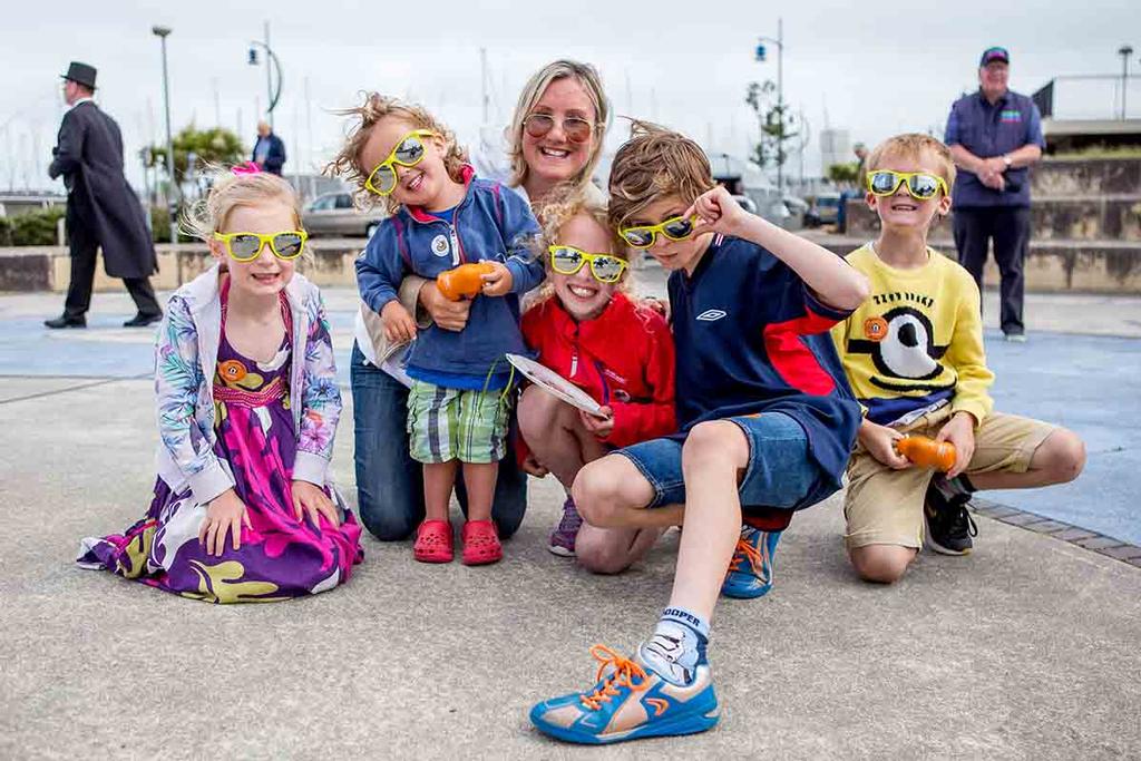 Caroline Dinenage with some Little Shipmates winners at Gosport Marine Festival 2017 © Alison Willis